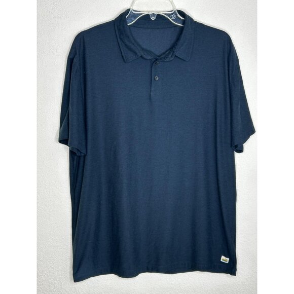 Vuori Polo Shirt Mens Large Navy Strato Tech Performance Stretch Super Soft Golf - Picture 1 of 9